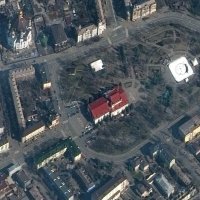 Kazalište u Mariupolju snimljeno 14.3.