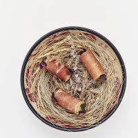 Amuse-bouche.Korean Melon prosciutto