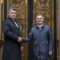 Zoran Milanović sa švicarskim predsjednikom Ignazijem Cassisom