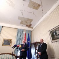 Zagreb: Branko Bačić i Tomo Medved dali su izjave nakon sastanka parlamentarne većine