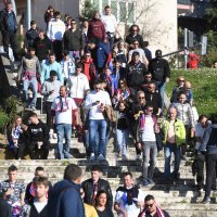 Navijači uoči utakmice Hajduk-Dinamo, 20.4.2022.