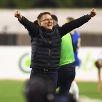 Slavlje Hajduka nakon pobjede u derbiju; Hajduk-Dinamo, 20.4.2022.