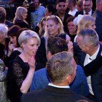 Atmosfera u stožeru pobjedničke stranke slovenskih izbora Pokret Slovenija