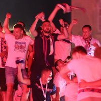 Slavlje na Rivi nakon pobjede Hajduka