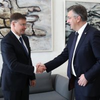 Plenković primio je izvršnog potpredsjednika Europske komisije Valdisa Dombrovskisa