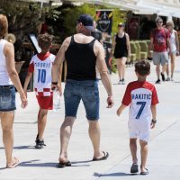 Navijači uoči utakmice Hrvatska - Francuska, Split, 6.6.2022.