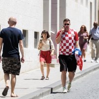 Navijači uoči utakmice Hrvatska - Francuska, Split, 6.6.2022.