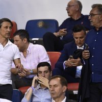 Bivši hrvatski izbornici na poljudski tribinama - Slaven Bilić, Ante Čačić i Niko Kovač