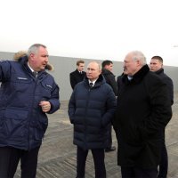 Vladimir Putin, Aleksander Lukašenko i Dmitrij Rogozin