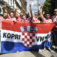 Hrvatski navijači u Kopenhagenu uoči utakmice Danska - Hrvatska
