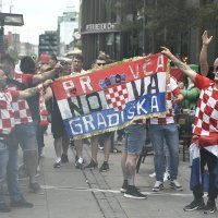 Hrvatski navijači u Kopenhagenu uoči utakmice Danska - Hrvatska