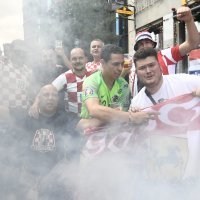 Hrvatski navijači u Kopenhagenu uoči utakmice Danska - Hrvatska