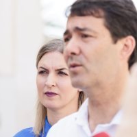 Split: Konferencija za medije kandidata za gradonačelnika Zorana Đogaša
