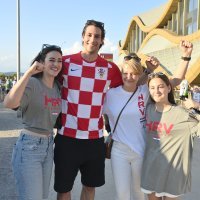 Atmosfera u dvorani Stožice: Slovenija - Hrvatska