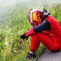 Carlos Sainz, Ferrari, zapaljeni bolid, VN Austrije