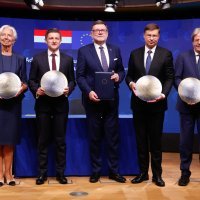Christine Lagarde, Zdravko Marić, Valdis Dombrovskis, Paolo Gentiloni, Zbynek Stanjura