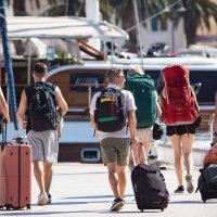 Smjena gostiju na luksuznim kruzerima u Splitu