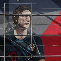 Luka Modrić - mural Mostar