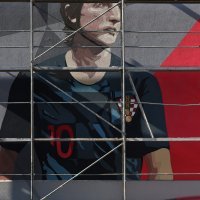 Luka Modrić - mural Mostar