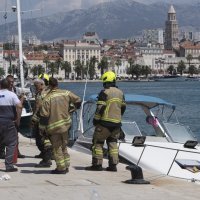 Pozar na gliseru koji je bio vezan uz Zapadnu obalu