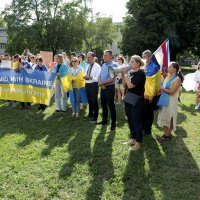 Prosvjed protiv ruskih zločina nad ukrajinskim zarobljenicima u Olenivci