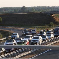 Gužva na autocesti pred graničnim prijelazom Bajakovo