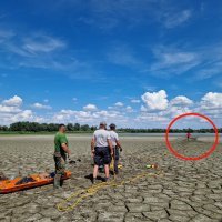 Spašavanje muškarca u Kopačkom ritu