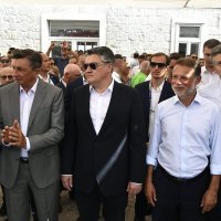 Vojvodin prijem na Alkarskim dvorima u Sinju: Zoran Milanović, Borut Pahor