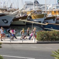 Gužva u trajektnoj luci u Splitu