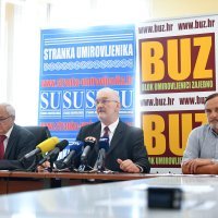 Konferencija za medije Stranke umirovljenika, Bloka umirovljenici zajedno BUZ i Demokratske stranke umirovljenika DSU