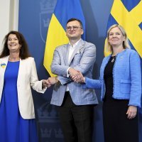 Susret švedske premijerke Andersson i ukrajinskog ministra vanjskih poslova Dmitra Kuleba