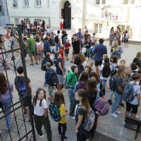 Prvi dan nove školske godine u obnovljenoj osnovnoj školi Ivan Merz u Zagrebu