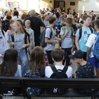 Prvi dan nove školske godine u obnovljenoj osnovnoj školi Ivan Merz u Zagrebu