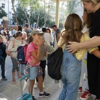 Prvi dan nove školske godine u obnovljenoj osnovnoj školi Ivan Merz u Zagrebu