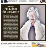 Naslovnice novina povodom smrti kraljice Elizabete II.