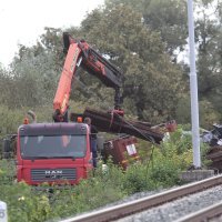 Mjesto sudara vlakova kod Novske