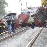 Mjesto sudara vlakova kod Novske