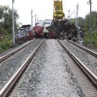 Mjesto sudara vlakova kod Novske