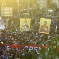 Prosvjed protiv LGBTIQ parade u Beogradu