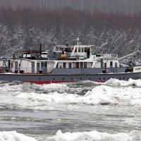 Mađarski ledolomac čisti Dunav od leda 05