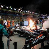 Formula 1, Pierre Gasly, Alpha Tauri, požar na bolidu, Velika nagrada Singapura, 30.9.2022.