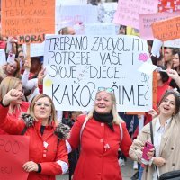 Prosvjed zaposlenih u dječjim vrtićima