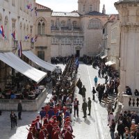 Mimohod na Stradunu povodom obilježavanja obljetnice oslobođenja Dubrovnika i juga Hrvatske