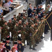 Mimohod na Stradunu povodom obilježavanja obljetnice oslobođenja Dubrovnika i juga Hrvatske