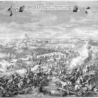 Gravura nepoznatog autora koja prikazuje bitku kod Poltave