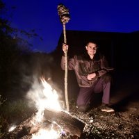 Vatrom ispisano ime Vukovar na brdu kod zaseoka Mandarić