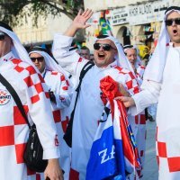Hrvatski navijači u Dohi, nogomet, SP Katar 2022.