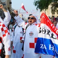 Hrvatski navijači u Dohi, nogomet, SP Katar 2022.