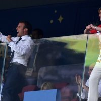 Kolinda Grabar Kitarović na finalu SP-a u Rusiji 2018.