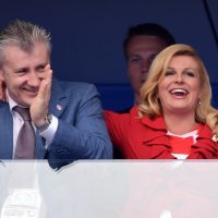 Kolinda Grabar Kitarović na finalu SP-a u Rusiji 2018.